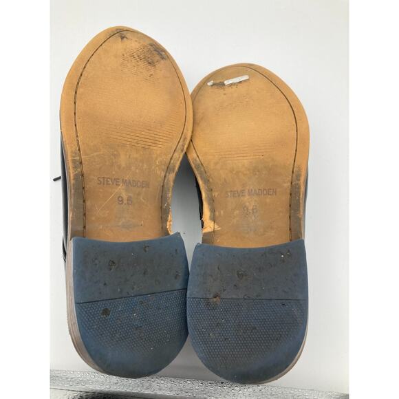 Steve Madden Black Lace Up Men's Leather Dress Shoes Size 9.5 - Picture 10 of 13